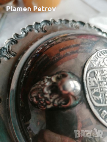 Сребърна чиния , снимка 7 - Антикварни и старинни предмети - 36247558