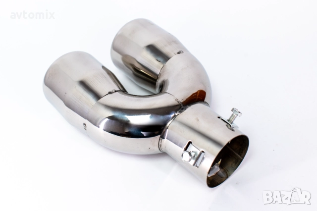 Накрайник за ауспух, двоен, неръждаема стомана, снимка 7 - Аксесоари и консумативи - 51816193