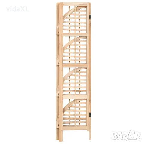 vidaXL Ъглов рафт, кедрово дърво, 27x27x110 см, снимка 2 - Етажерки - 56146406