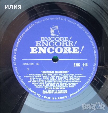 Ray Martin And His Orchestra – 1962 - Spotlight On Strings(Encore! – ENC 114)(Pop,Light Music), снимка 3 - Грамофонни плочи - 44823349