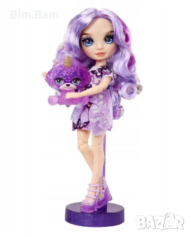 Блестяща кукла Rainbow High с домашен любимец и със слайм - Violet Willow , снимка 7 - Кукли - 56010996