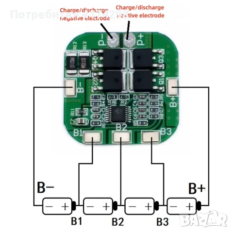 4S 14.8V / 16.8V 20A Пикова литиево-йонна BMS платка за защита на батерията Bms Pcm за литиеви L