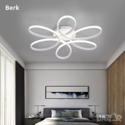 Елегантен таванен LED 65W -БЯЛ КОРПУС, снимка 4 - Полилеи - 52491780