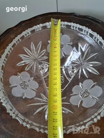 кристална фасетирана купа фруктиера 4/1, снимка 4 - Аксесоари за кухня - 49034584