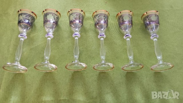 Стар сервиз 6 чаши Арт Бохемия. 