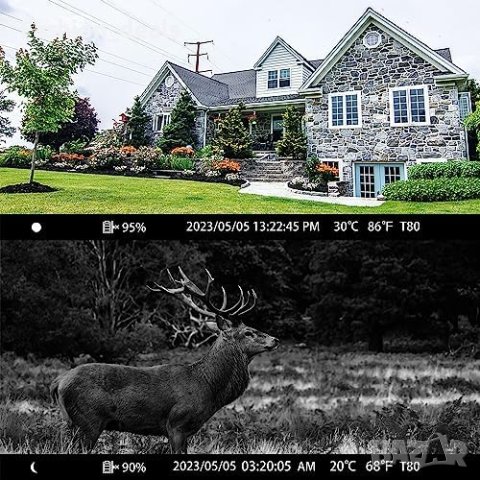 Нова WiFi камера за дива природа лов 30MP Bluetooth нощно виждане , снимка 4 - IP камери - 42187854