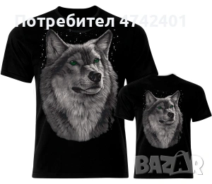 Тениска с животни - вълци, снимка 2 - Тениски - 53537244