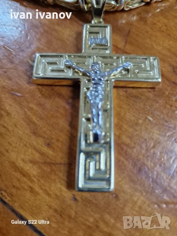 Златен Ланец с Кръст, снимка 7 - Колиета, медальони, синджири - 41679197