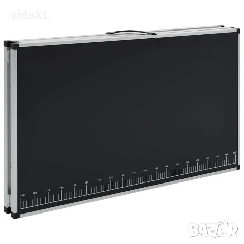 vidaXL Сгъваема маса за лепене на тапети, МДФ и алуминий, 300x60x78 см, снимка 5 - Маси - 56146020