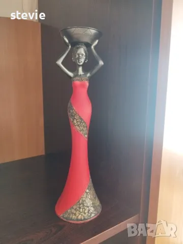 Свещник - фигура на африканско момиче, снимка 7 - Статуетки - 48903000