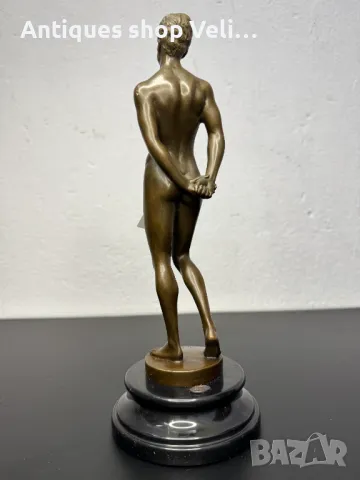 Еротична мъжка авторска бронзова фигура №6929, снимка 4 - Други ценни предмети - 50390842