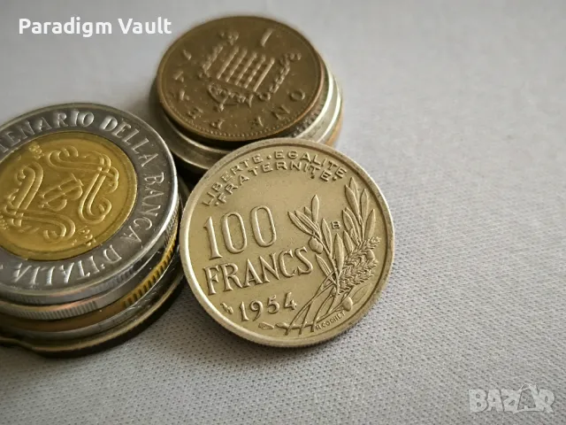 Монета - Франция - 100 франка | 1954г.; серия B