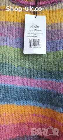 Страхотен цветен пуловер Dilvin KNIT, снимка 5 - Блузи с дълъг ръкав и пуловери - 48598500