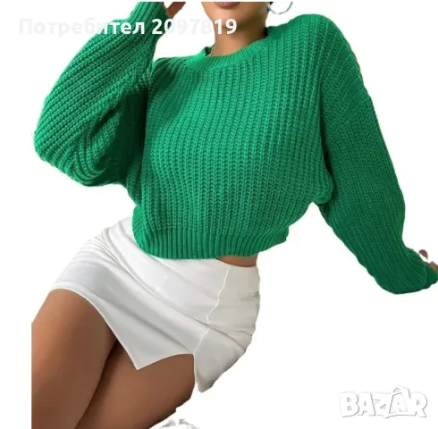 Дамски плетен пуловер, снимка 3 - Блузи с дълъг ръкав и пуловери - 48181327