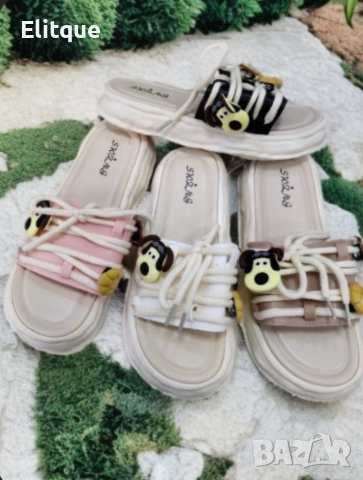 Нов хит дамски чехли с връзки - Най-желаният хит за стилни летни излети, снимка 3 - Чехли - 52871951