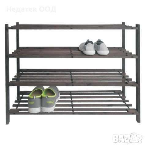 Етажерка за обувки, Wooden, 4 рафта, 65.5x26x66 см