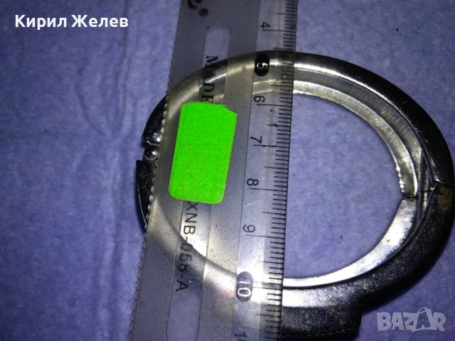 ЕФЕКТНА СРЕБРИСТА ВИНТИДЖ  - АРТ ГРИВНА с ФАСЕТИРАН КРИСТАЛ 9278, снимка 2 - Гривни - 41265151