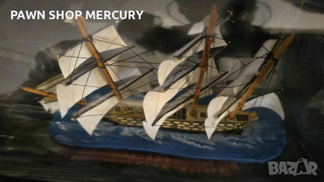 Продавам английска, ръчна изработка, старинен кораб в бутилка  , снимка 3 - Други ценни предмети - 52022168