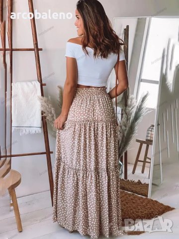 Курортна дамска пола с принт на точки, 2цвята , снимка 7 - Поли - 41405907