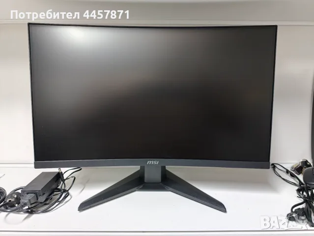 Геймърски извит монитор MSI MAG 244C (23.6", Full HD, 180Hz, 1ms, Curved 1500R, снимка 2 - Монитори - 55898630