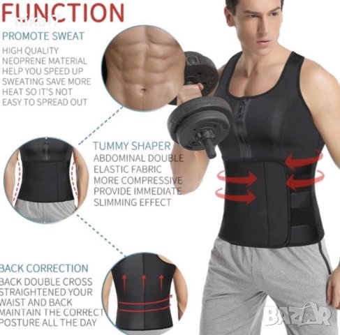 Фитнес жилетка неопренов тренажор за талия плочки изгаряне мазнини, снимка 5 - Фитнес уреди - 41771095