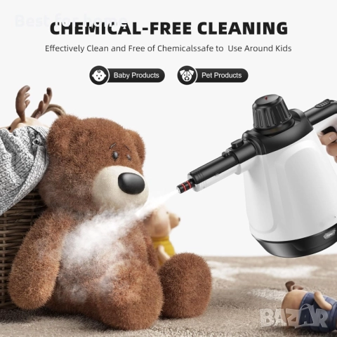 Ръчна парочистачка Kresal  за много повърхности с 12 броя аксесоари, снимка 4 - Парочистачки и Водоструйки - 51511178