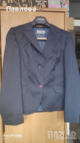 Ново синьо дамско сако с подплата 