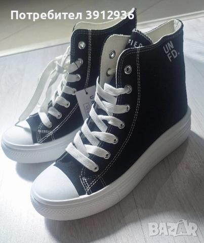 Дамски кецове в черен цвят. Ново!, снимка 4 - Кецове - 51771816