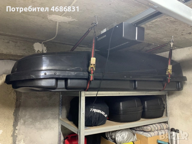 Автобокс Junior Aleo EasyLine 430 Glossy Black, 180x78x40cm, 430 литра