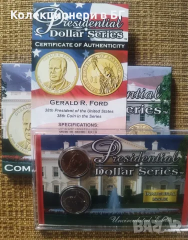 СЕТ ОТ САЩ 2016 ГОДИНА - „PRESIDENTIAL DOLLARS“ /виж описанието/, снимка 2 - Нумизматика и бонистика - 55977956