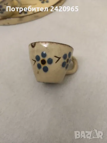 Старинен, керамичен комплект за ракия, снимка 2 - Антикварни и старинни предмети - 50170167