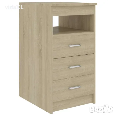 vidaXL Шкаф с чекмеджета, сонома дъб, 40x50x76 см, инженерна дървесина