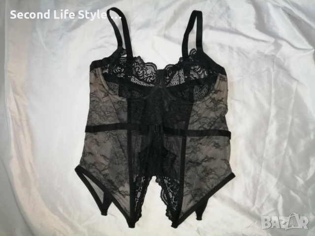 Hunkemoller 80B дамски дантелен корсет бюстие, снимка 4 - Корсети, бюстиета, топове - 53814886