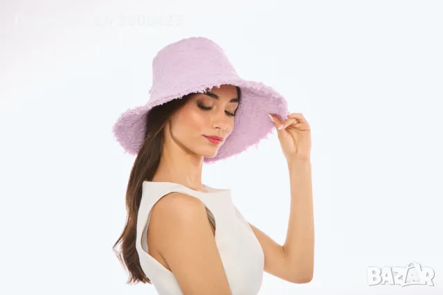 Лятна Дамска Шапка Zuzi - Лилава, снимка 2 - Шапки - 49478982