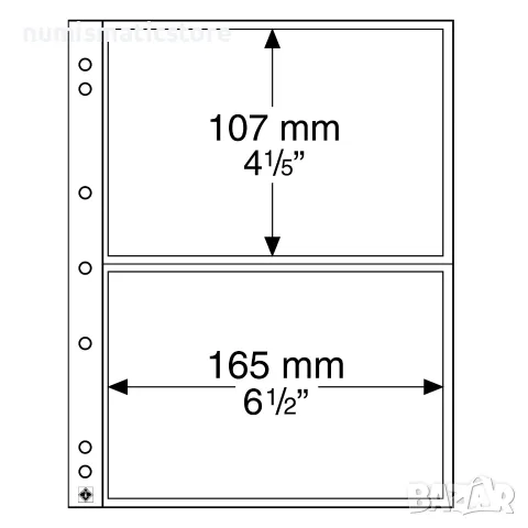 Leuchtturm Numis – 2C листи за две банкноти 10 броя
