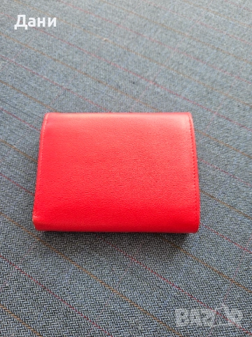 Чисто НОВО дамско портмоне Rossi от естествена кожа, ярко червено, снимка 2 - Портфейли, портмонета - 53700050