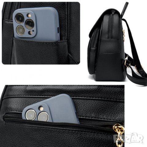 Дамска раница Sabrina Black, снимка 11 - Раници - 41479199