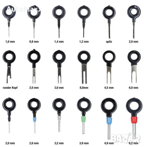 Универсален комплект за разглобяване на автомобилни кабелни букси и клеми - 38 части

, снимка 5 - Други инструменти - 50647065