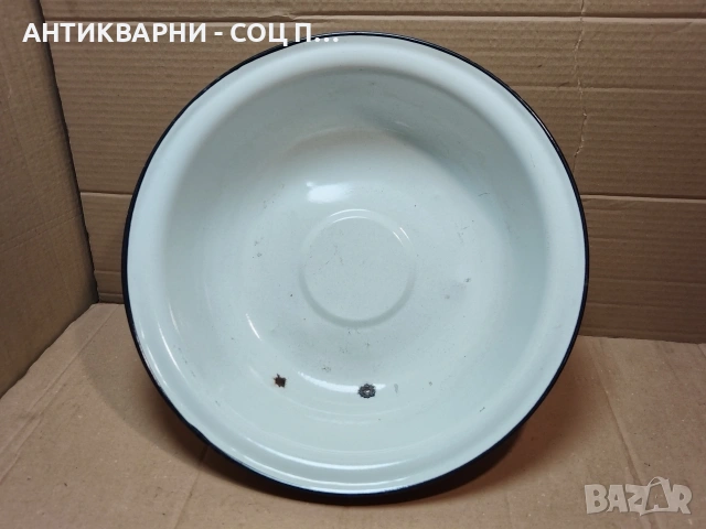 Стар Соц Емайлиран Леген. / НОМЕР 1537. , снимка 3 - Антикварни и старинни предмети - 53660967