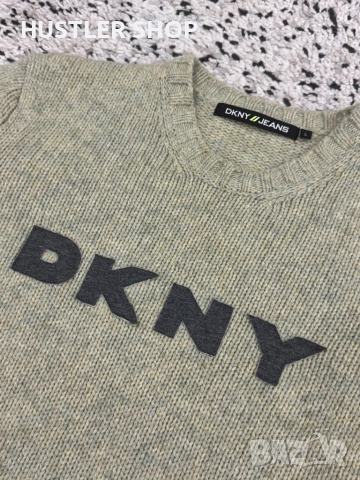 Дамски пуловер DKNY 100% вълна. Размер L, снимка 2 - Блузи с дълъг ръкав и пуловери - 52676586