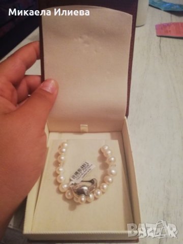 Сребърен пръстен с перла, снимка 4 - Бижутерийни комплекти - 42301507