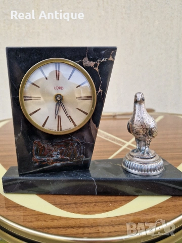Уникален рядък антикварен немски настолен часовник Lord, снимка 3 - Антикварни и старинни предмети - 53482727
