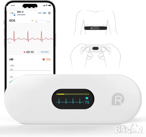 CheckMe DuoEK-S домашен ЕКГ монитор, безжичен Bluetooth сърдечен монитор с аналитичен отчет., снимка 6 - Уреди за диагностика - 55823412