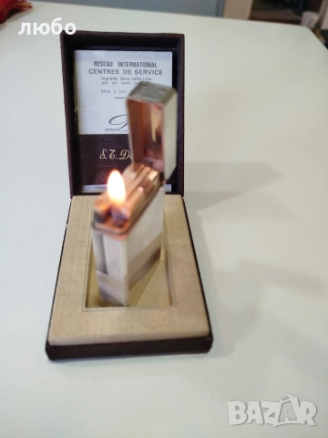 ЗАПАЛКА S.T.DUPONT PARIS Във СРЕБЪРНО ПОКРИТИЕ НЕ ИЗПУСКА ГАС РАБОТИ ПЕРФЕКТНО , снимка 2 - Запалки - 53823649