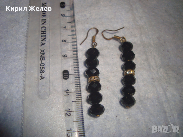 ЕФЕКТНИ КРИСТАЛНИ ФАСЕТИРАНИ ОБЕЦИ - СТИЛНО ВЕЧЕРНО АРТ БИЖУ 34453, снимка 2 - Обеци - 36466463