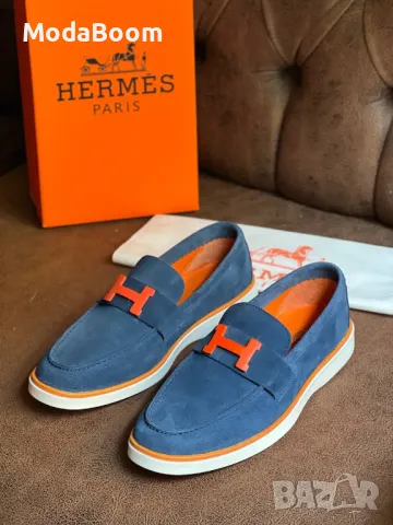 Hermes естествена кожа мъжки официални обувки два цвята , снимка 4 - Официални обувки - 48251751
