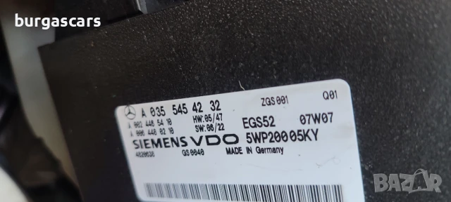 Компютър автоматични скорости A 035 545 42 32 /5WP20005KY Mercedes E500 W211 5.5-388к.с. 4Matic 2008, снимка 2 - Части - 51194717