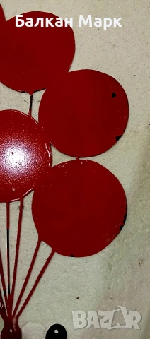 Метална фигура за стена – „Момиче с балони“-декорация, снимка 10 - Декорация за дома - 53248004