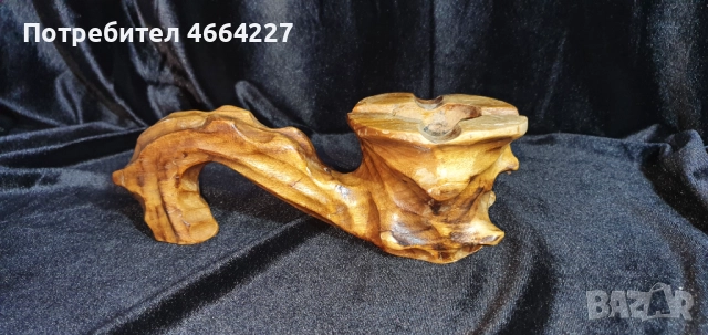 Уникален ръчно изработен дървен пепелник