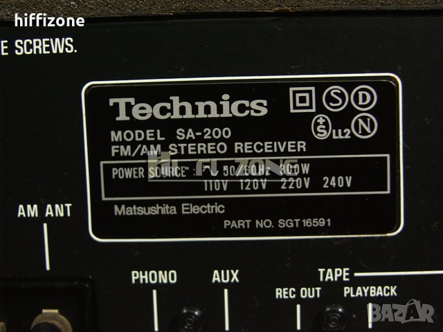 РЕСИВЪР  Technics sa-200 , снимка 9 - Ресийвъри, усилватели, смесителни пултове - 42622134